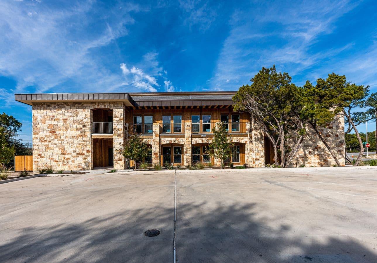 Stone office building at Walnut Park Crossing, Austin